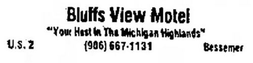 Bluffs Inn (Bluff View Motel) - Nov 1977 Ad